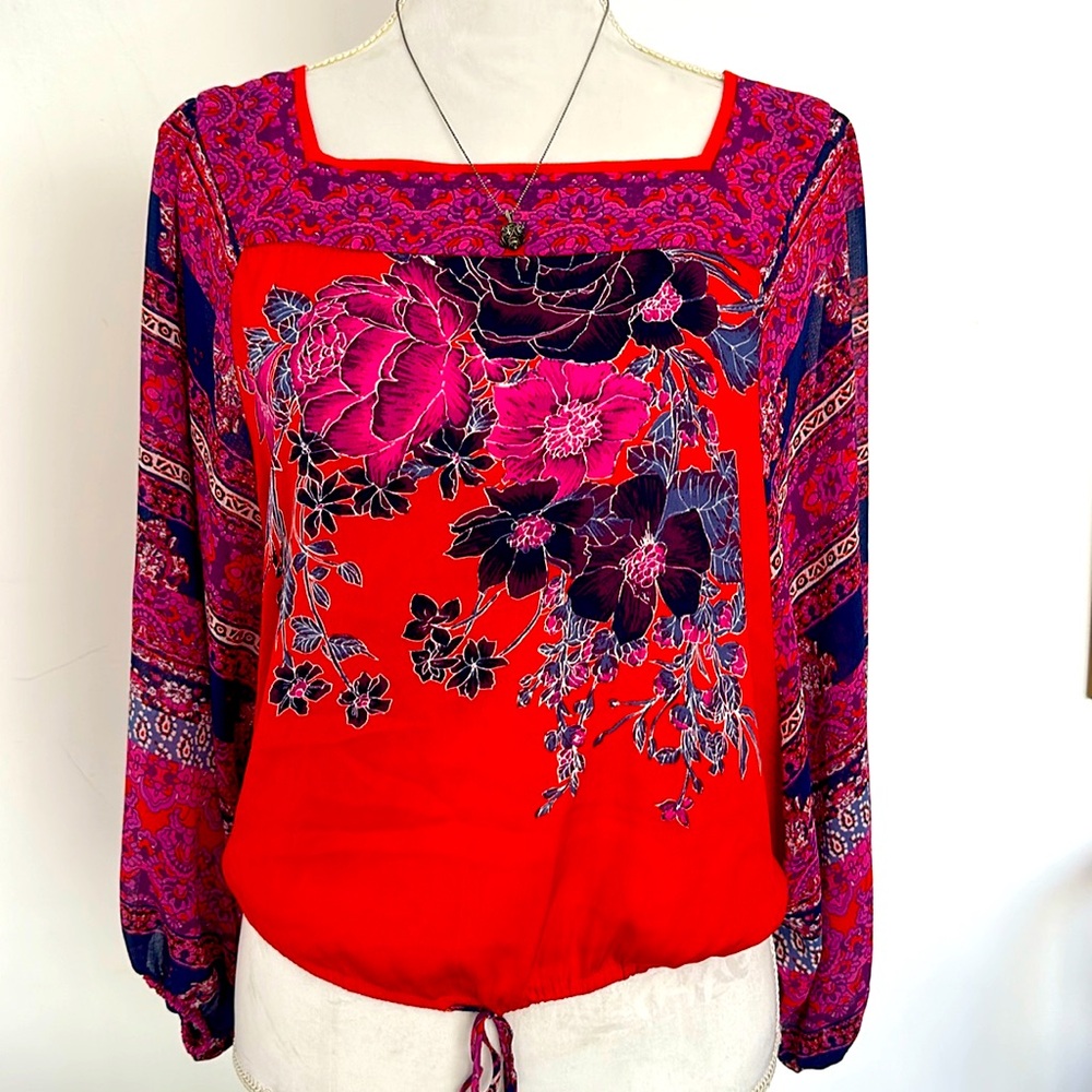 Free People Floral Blouse